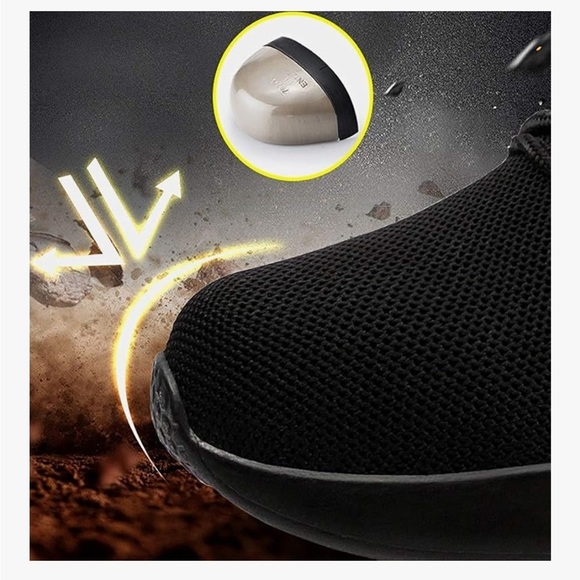 Work Steel Toe Safety Black Sneakers - Picture 7 of 11